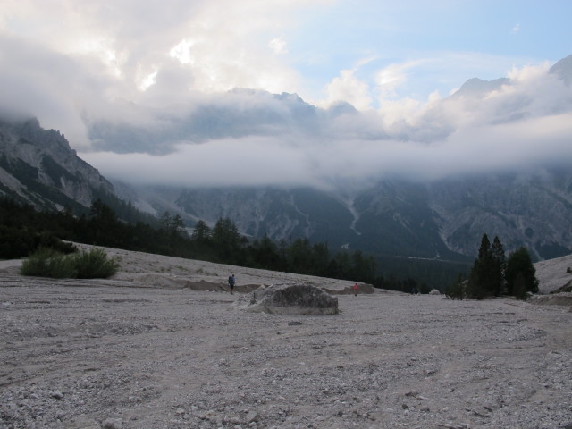 von der Wimbachgrieshütte Richtung Nordwesten (1. Aug.)