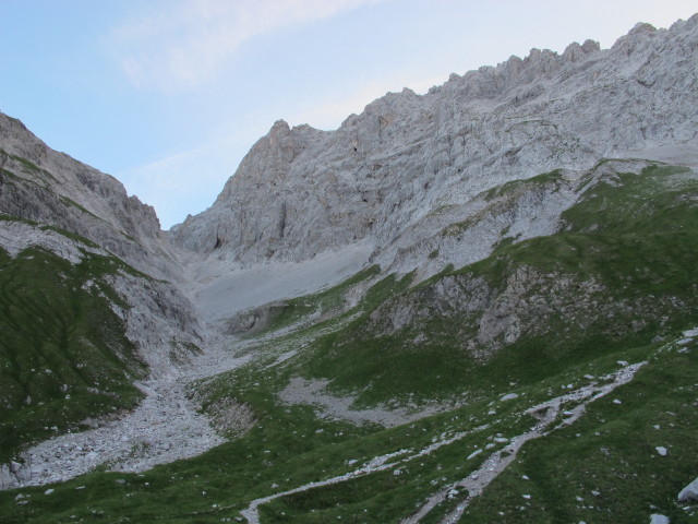 Weg 441 zwischen Wimbachgrieshütte und Schönfeldspitze (2. Aug.)