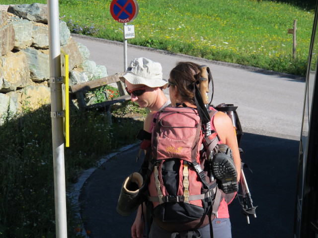 Christoph und Gudrun in der Haltestelle Losenheim Sesselbahn