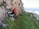 Selbhorn-Klettersteig: Axel beim Anseilplatz