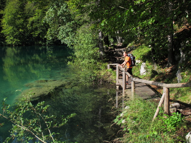 David beim Lago di Fusine inferiore, 924 m (16. Aug.)