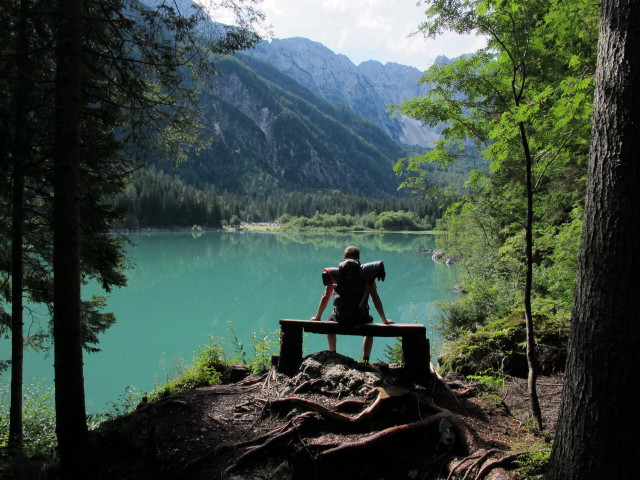 David beim Lago di Fusine superiore, 929 m (16. Aug.)