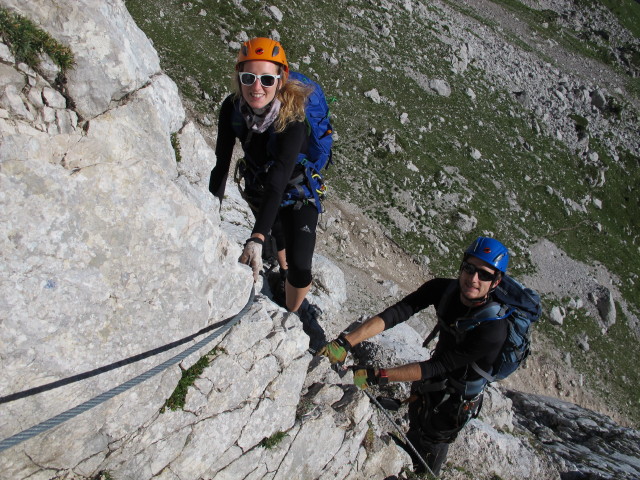 Via Ferrata Italiana al Mangart: Sabrina und Christian (17. Aug.)