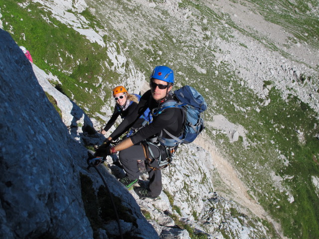 Via Ferrata Italiana al Mangart: Sabrina und Christian (17. Aug.)