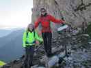 Sabrina und Christian in der Forcella Mangart, 2.166 m (17. Aug.)