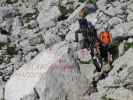 Sabrina, Christian und David zwischen Bivacco Nogara und Via Ferrata Italiana al Mangart (17. Aug.)