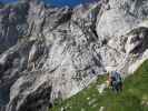 David und Christian zwischen Bivacco Nogara und Via Ferrata Italiana al Mangart (17. Aug.)