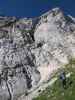 Sabrina, Christian und David zwischen Bivacco Nogara und Via Ferrata Italiana al Mangart (17. Aug.)