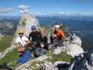 Ich, Christian, Sabrina und David bei der Via Ferrata Italiana al Mangart (17. Aug.)