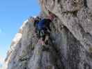 Via Ferrata Italiana al Mangart: Christian und Sabrina im Ausstieg (17. Aug.)