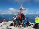 Ich, Sabrina, Christian und David am Veliki Mangart, 2.677 m (17. Aug.)