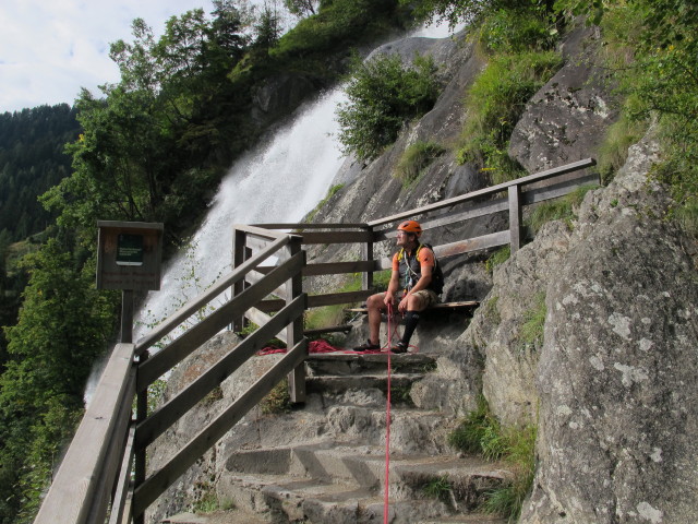 Axel auf der Kanzel des Partschinser Wasserfalls