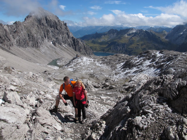 Andreas und Corinna auf Weg 02 zwischen Schesaplana und Totalph&uuml;tte