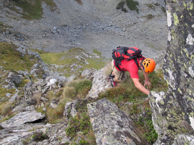 Axel am Nordwestgrat der Wurmwand