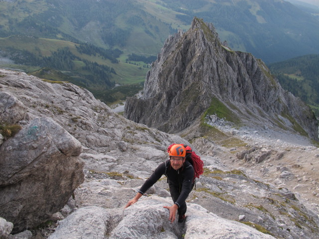 Axel am ersten Vorbau der Bischofsm&uuml;tze (20. Sep.)