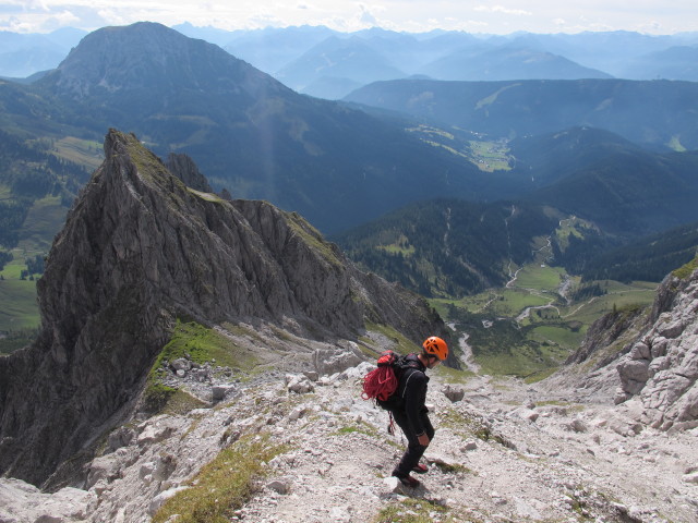 Axel zwischen erstem Vorbau der Bischofsmütze und Eiskar (20. Sep.)