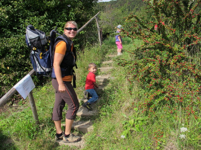 Marlies, Alexander und Antonia beim Waldbauer