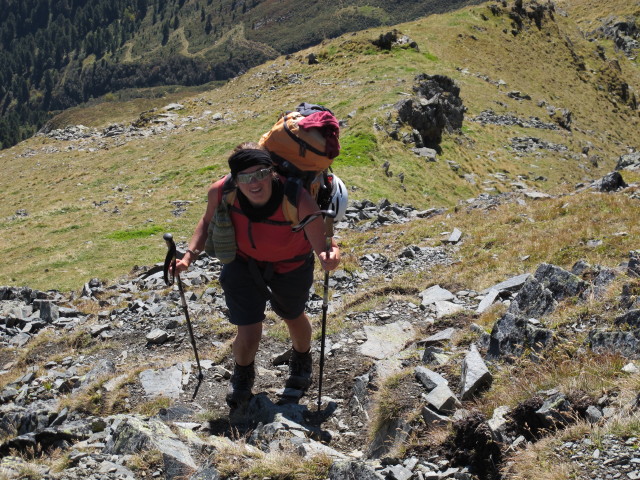 Gudrun zwischen Dreizeiger und Oberstkogel (27. Sep.)