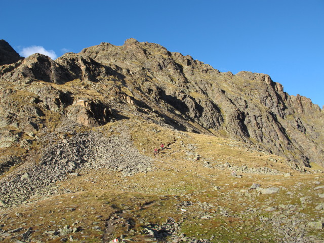 Gudrun und Christoph am Weg 143 zwischen Innerem Schwarzjöchl und Münsterhöhe (27. Sep.)