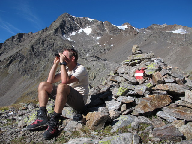 Ich am Weg 142 zwischen Winnebachkar und Zwieselbachjoch (29. Sep.)