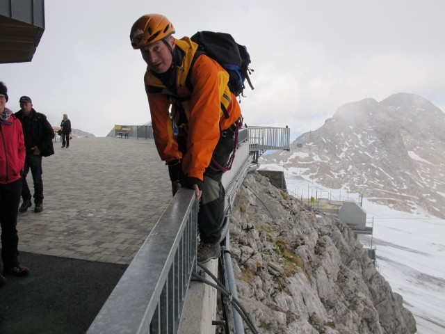 Hunerkogel-Klettersteig: Erich im Ausstieg (5. Okt.)