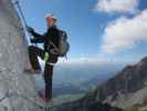 Austria-Klettersteig: David beim Steigbuch (4. Okt.)