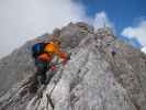 Ramsauer Klettersteig: Erich zwischen Hoher Rams und Scheichenspitze (5. Okt.)