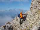 Ramsauer Klettersteig: Erich zwischen Scheichenspitze und Schmiedstock (5. Okt.)