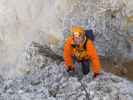 Ramsauer Klettersteig: Erich in der Schlüsselstelle (5. Okt.)