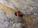 Ramsauer Klettersteig: Erich in der Schlüsselstelle (5. Okt.)