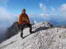 Ramsauer Klettersteig: Erich zwischen Schmiedstock und Hoher Gamsfeldspitze (5. Okt.)