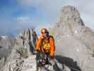 Ramsauer Klettersteig: Erich zwischen Schmiedstock und Hoher Gamsfeldspitze (5. Okt.)