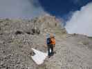 Ramsauer Klettersteig: Erich zwischen Schmiedstock und Hoher Gamsfeldspitze (5. Okt.)