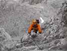 Ramsauer Klettersteig: Erich zwischen Schmiedstock und Hoher Gamsfeldspitze (5. Okt.)