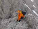 Ramsauer Klettersteig: Erich zwischen Hoher Gamsfeldspitze und Niederer Gamsfeldspitze (5. Okt.)