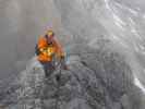 Ramsauer Klettersteig: Erich zwischen Hoher Gamsfeldspitze und Niederer Gamsfeldspitze (5. Okt.)