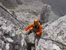 Ramsauer Klettersteig: Erich zwischen Hoher Gamsfeldspitze und Niederer Gamsfeldspitze (5. Okt.)