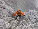 Ramsauer Klettersteig: Erich zwischen Hoher Gamsfeldspitze und Niederer Gamsfeldspitze (5. Okt.)