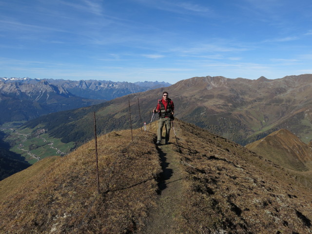 Christoph zwischen St&ouml;cklalm und Naviser Kreuzj&ouml;chl (18. Okt.)