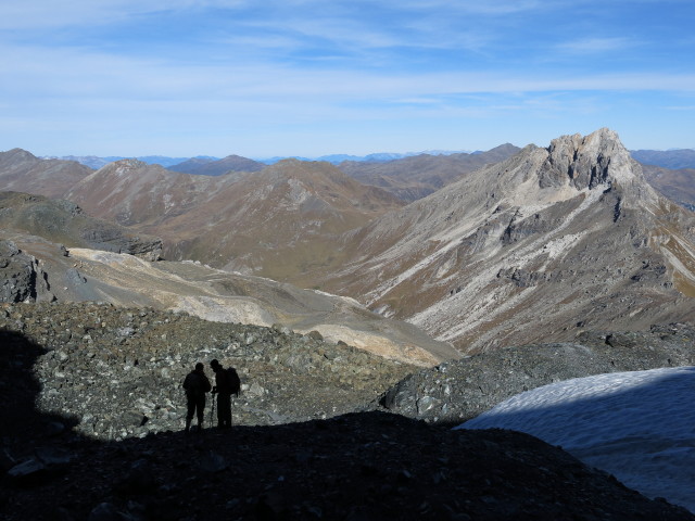 Gudrun und Christoph zwischen Lizumer Reckner und Lizumer Sonnenspitze (18. Okt.)