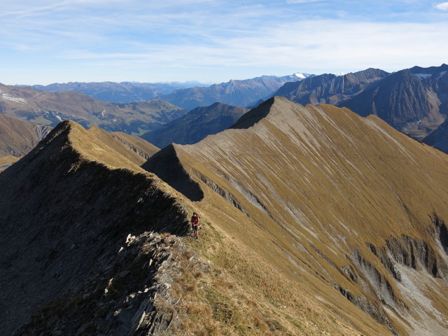 Gudrun zwischen Gsch&uuml;tzspitzsattel und Gamskarspitze (19. Okt.)