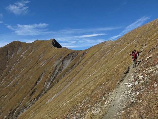Christoph und Gudrun zwischen Gsch&uuml;tzspitzsattel und Wandspitze (19. Okt.)