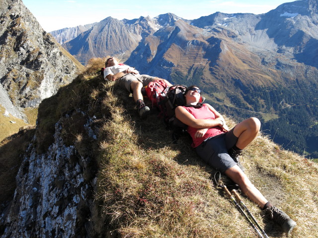 Ich und Gudrun zwischen Wandspitze und Weitental (19. Okt.)