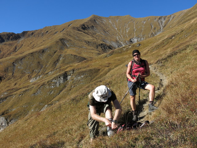 Christoph und Gudrun zwischen Wandspitze und Weitental (19. Okt.)