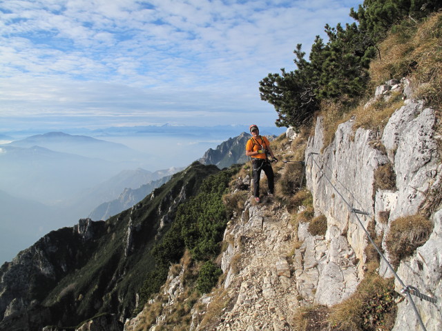 Sentiero Alpinistico Angelo Pojesi: Axel im Ausstieg