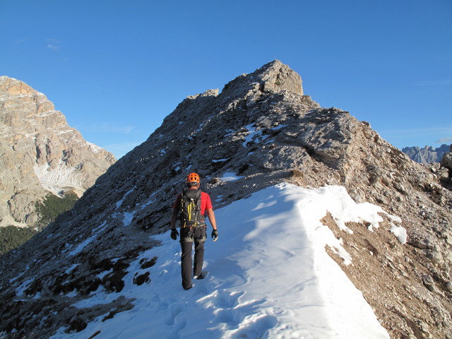 Axel zwischen Passeggiata della Croda und Punta Erbing