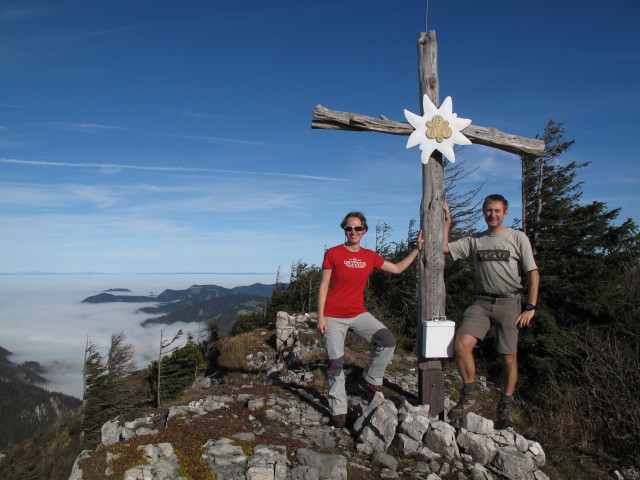 Carmen und ich am Hühnerkogel, 1.474 m