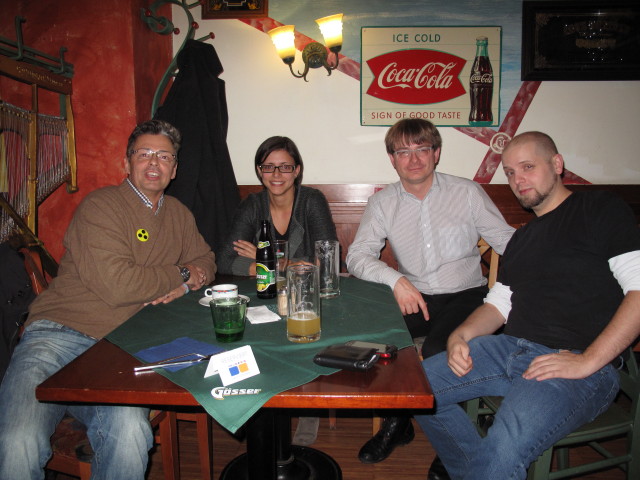 Peter, Michaela, Stefan und Philipp im Sparky's