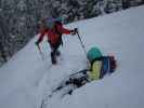 Martina und Lea zwischen Unterer Prädastenalm und Schwarzenau