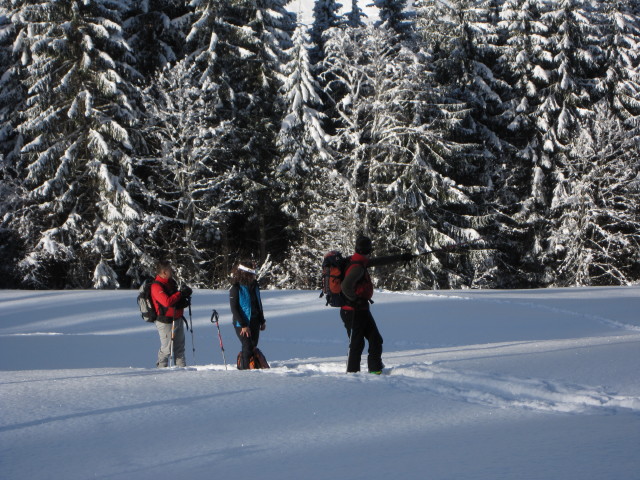 Erhard, Anabel und Wolfgang in Hinterstein